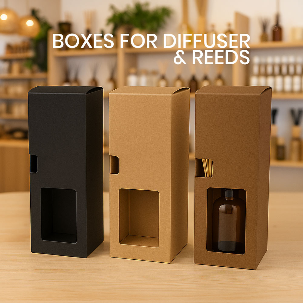 Reed Diffuser Boxes – With Stick Compartment & Bottle Window - Vicipack